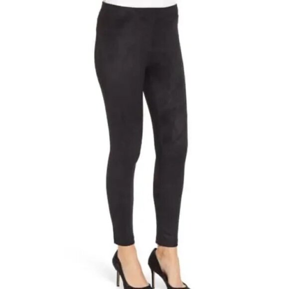 David Lerner Women's Black Faux-Suede Pull-On Legging Stretch Size Small - Picture 3 of 4